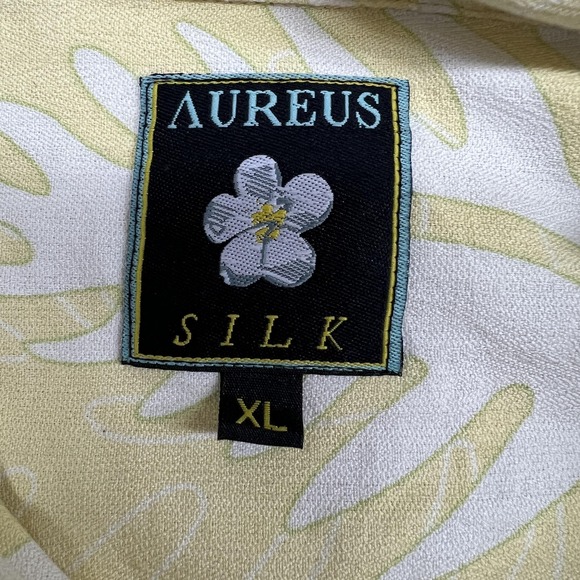 Baylor Bears‎ Shirt Mens XL Yellow Leaf Print Aureus Silk Cotton NCAA Basketball - Picture 3 of 10